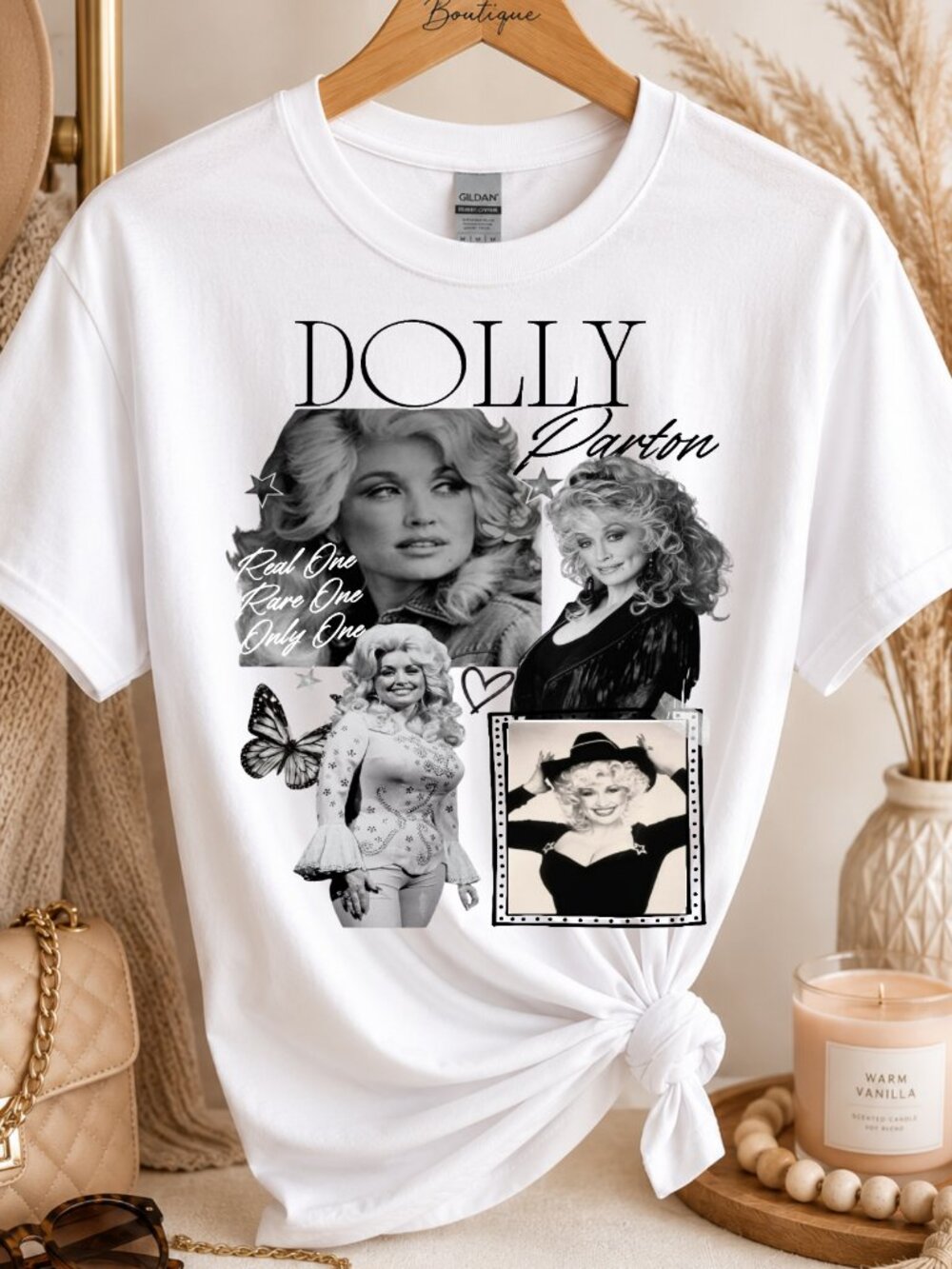 Dolly Parton Vintage Collage Country White Tee Shirt Small Medium Large 1x 2x 💋